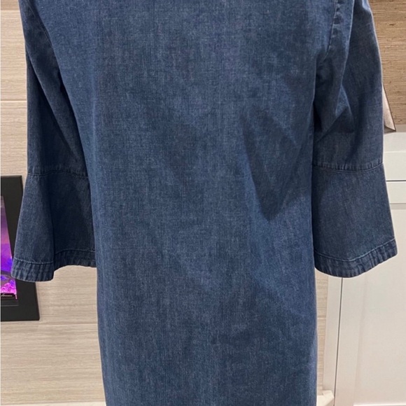 Womens denim dress Draper James ruffled - Picture 3 of 7